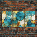 Vibrant Abstract 3-Piece Canvas Wall Art – Above Bed Decor | NuevArt