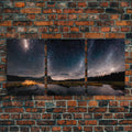 Starry Night Sky Over Montana – 3-Piece Canvas Wall Art | NuevArt
