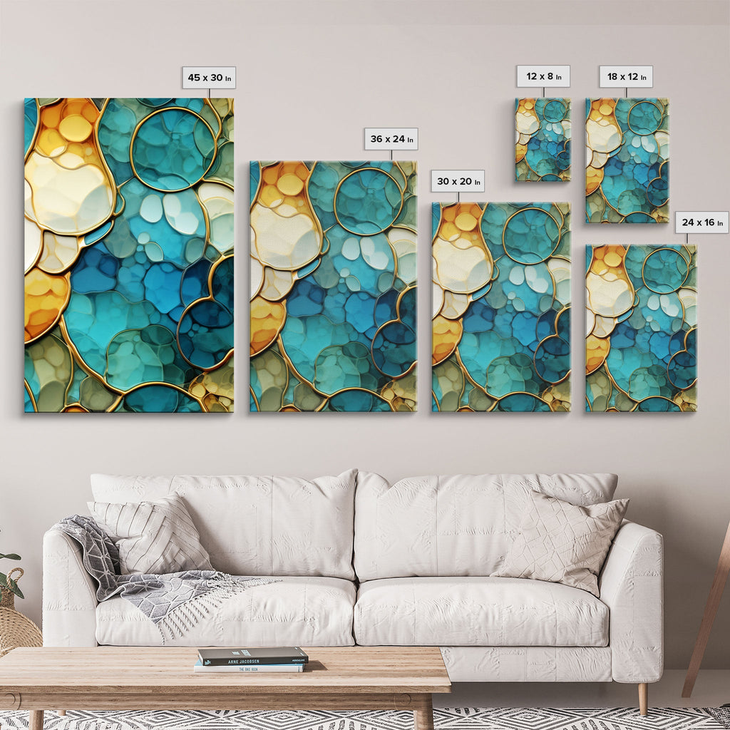 Vibrant Abstract 3-Piece Canvas Wall Art – Above Bed Decor | NuevArt