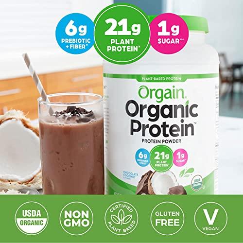 Orgain Organic Vegan Protein Powder | Creamy Chocolate Fudge | 2.03 lb