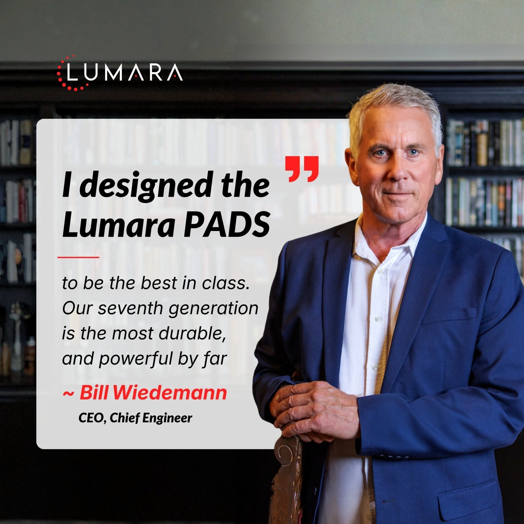 Lumara Pad | 3-Wavelength Red Light Therapy Pad | 635nm, 830nm & 940nm