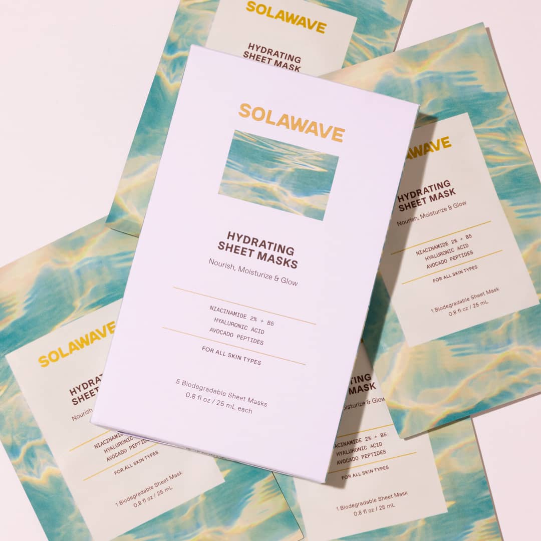 Solawave Hydrating Sheet Mask – Niacinamide & Hyaluronic Acid