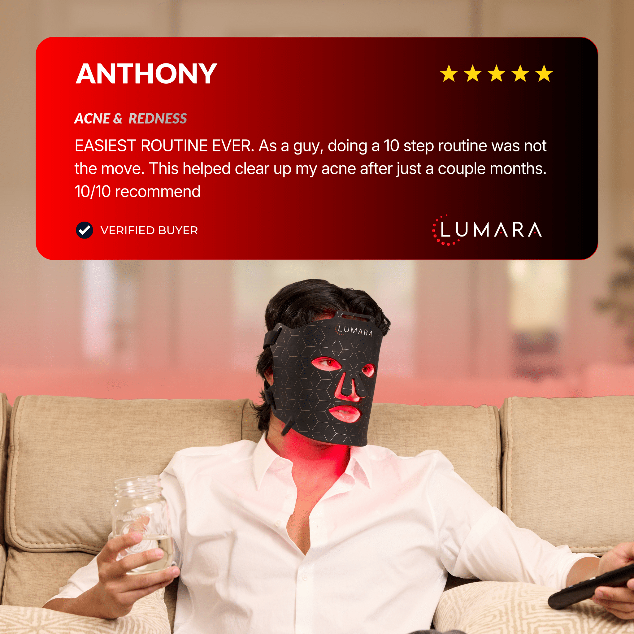 VISO Red Light Therapy Mask | 470 Micro-LEDs | FDA Certified