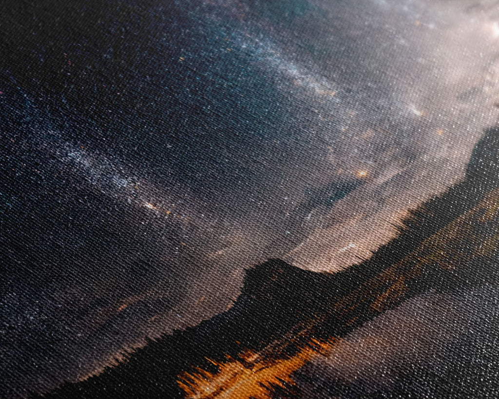 Starry Night Sky Over Montana – 3-Piece Canvas Wall Art | NuevArt
