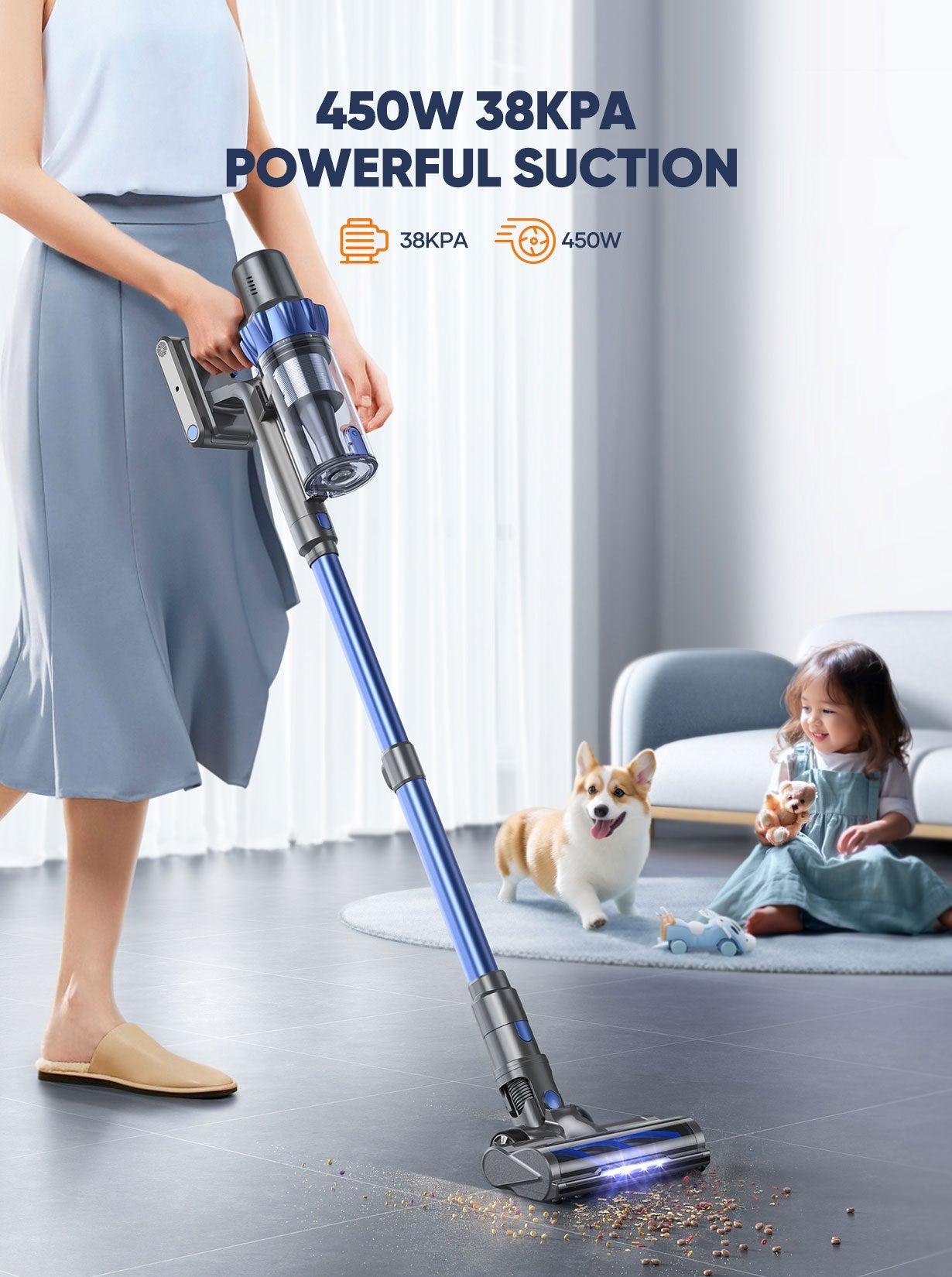 Buture BP10 Cordless Vacuum | 450W 38KPA Hardwood Floor Vacuum
