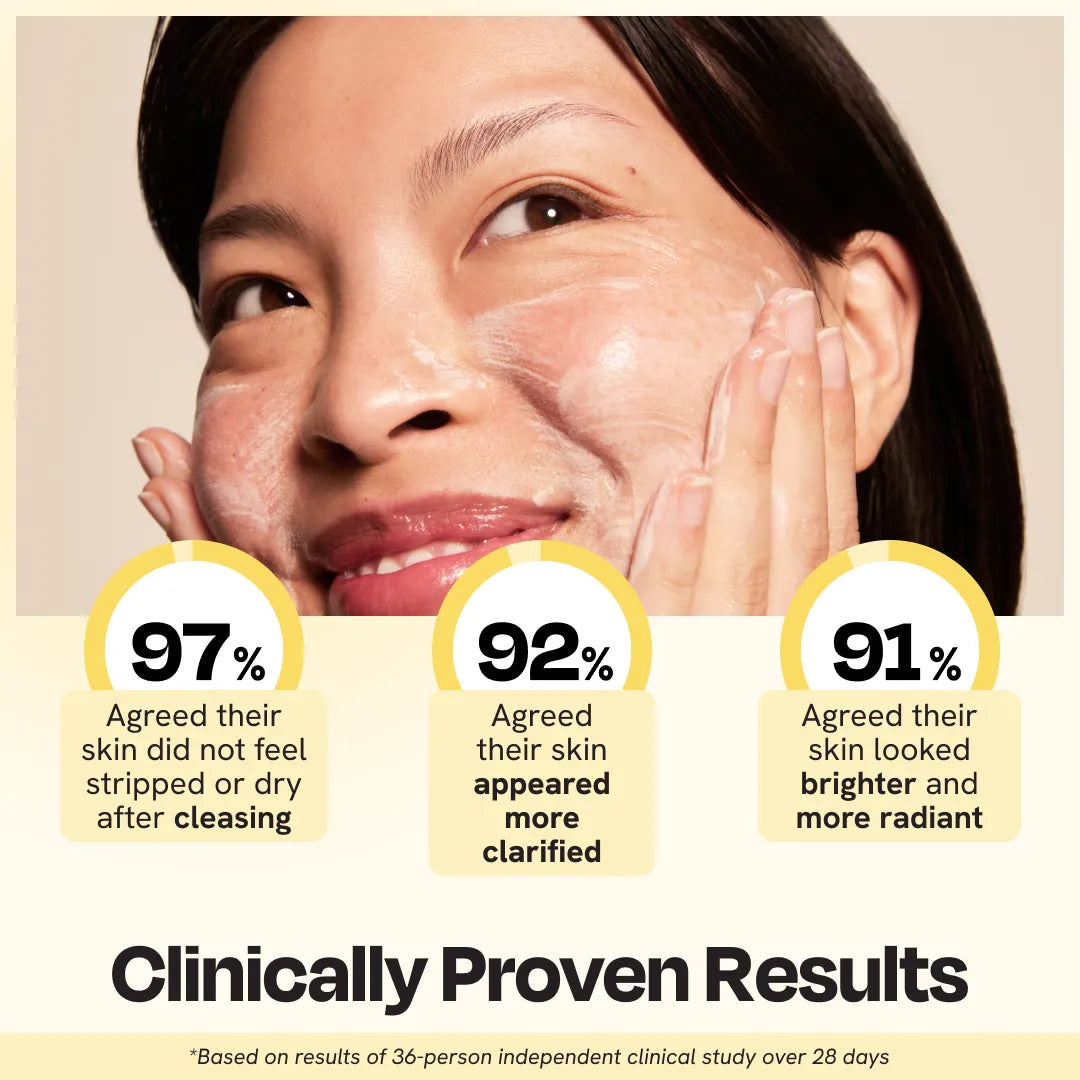 Gleamin Clarifying Brightening Cleanser – BHA + AHA + Vitamin C