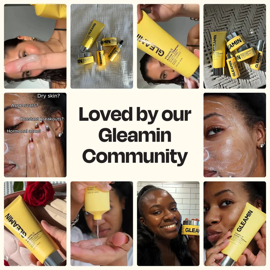 Gleamin Clarifying Brightening Cleanser – BHA + AHA + Vitamin C