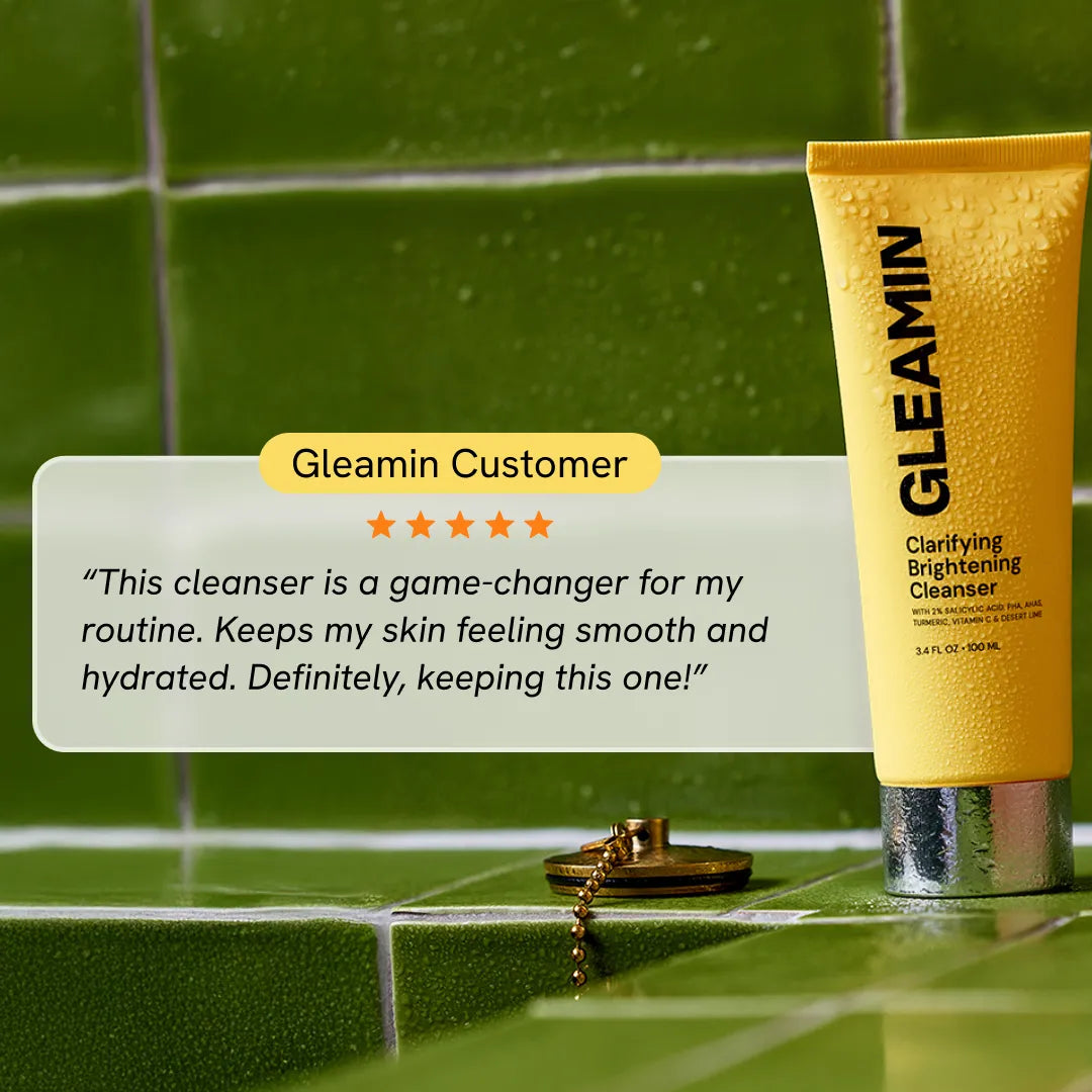 Gleamin Clarifying Brightening Cleanser – BHA + AHA + Vitamin C