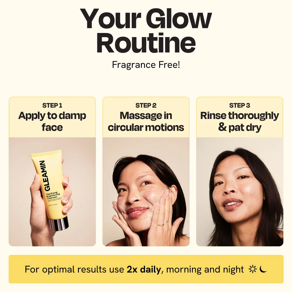 Gleamin Clarifying Brightening Cleanser – BHA + AHA + Vitamin C