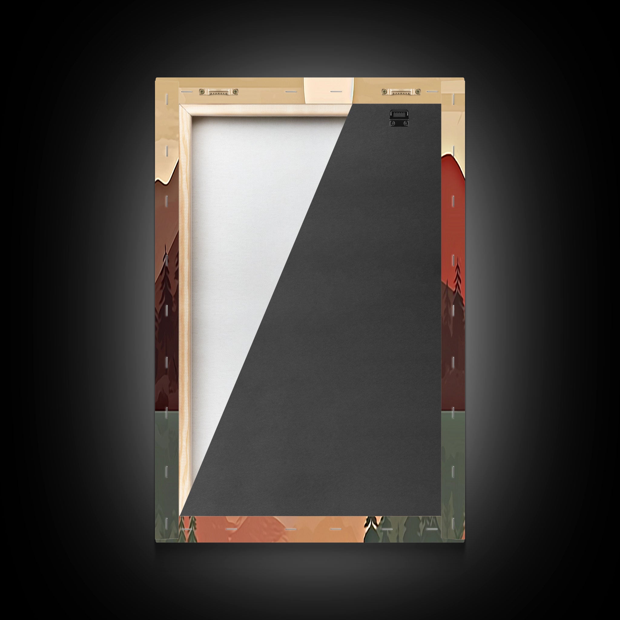 Pacific Northwest Sunset – Boho Forest 3-Panel Canvas Wall Art | NuevArt