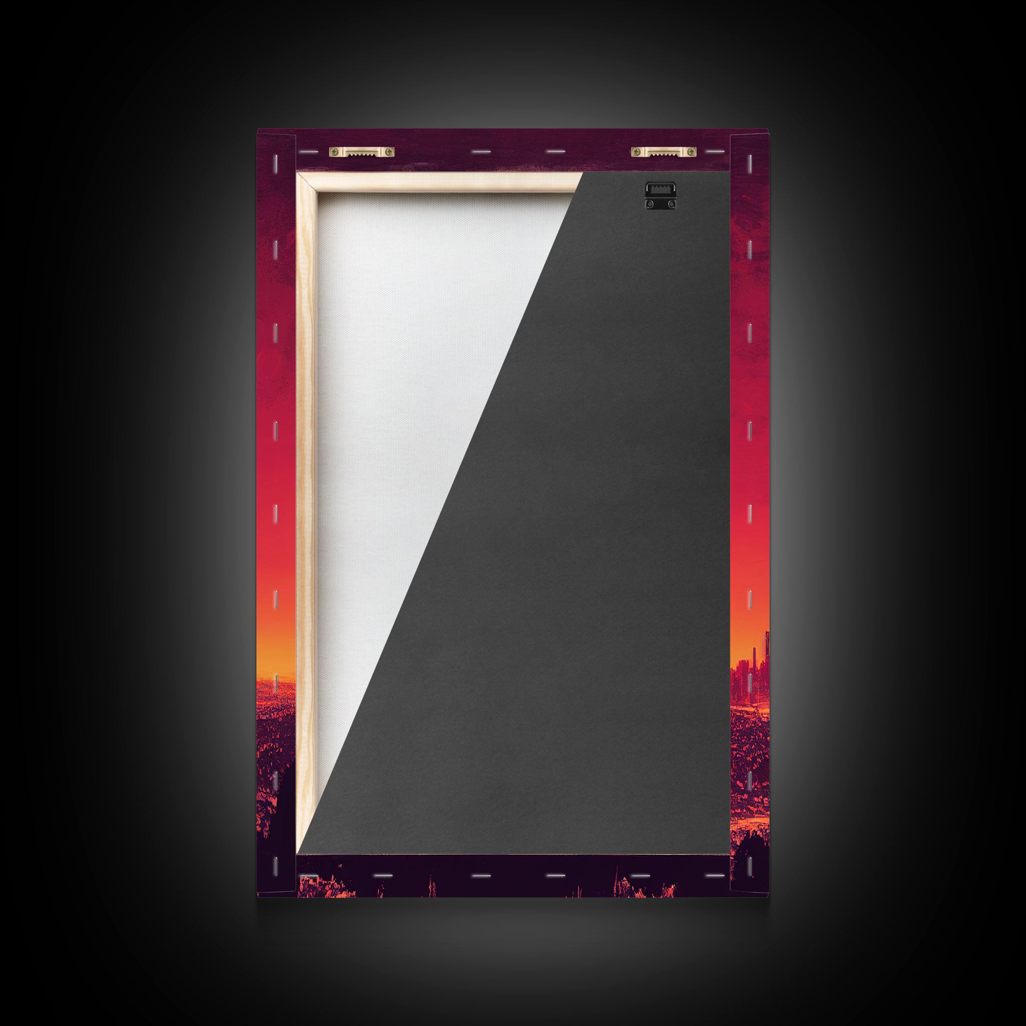 Los Angeles on Fire – Abstract City Skyline 3-Piece Canvas Wall Art | NuevArt