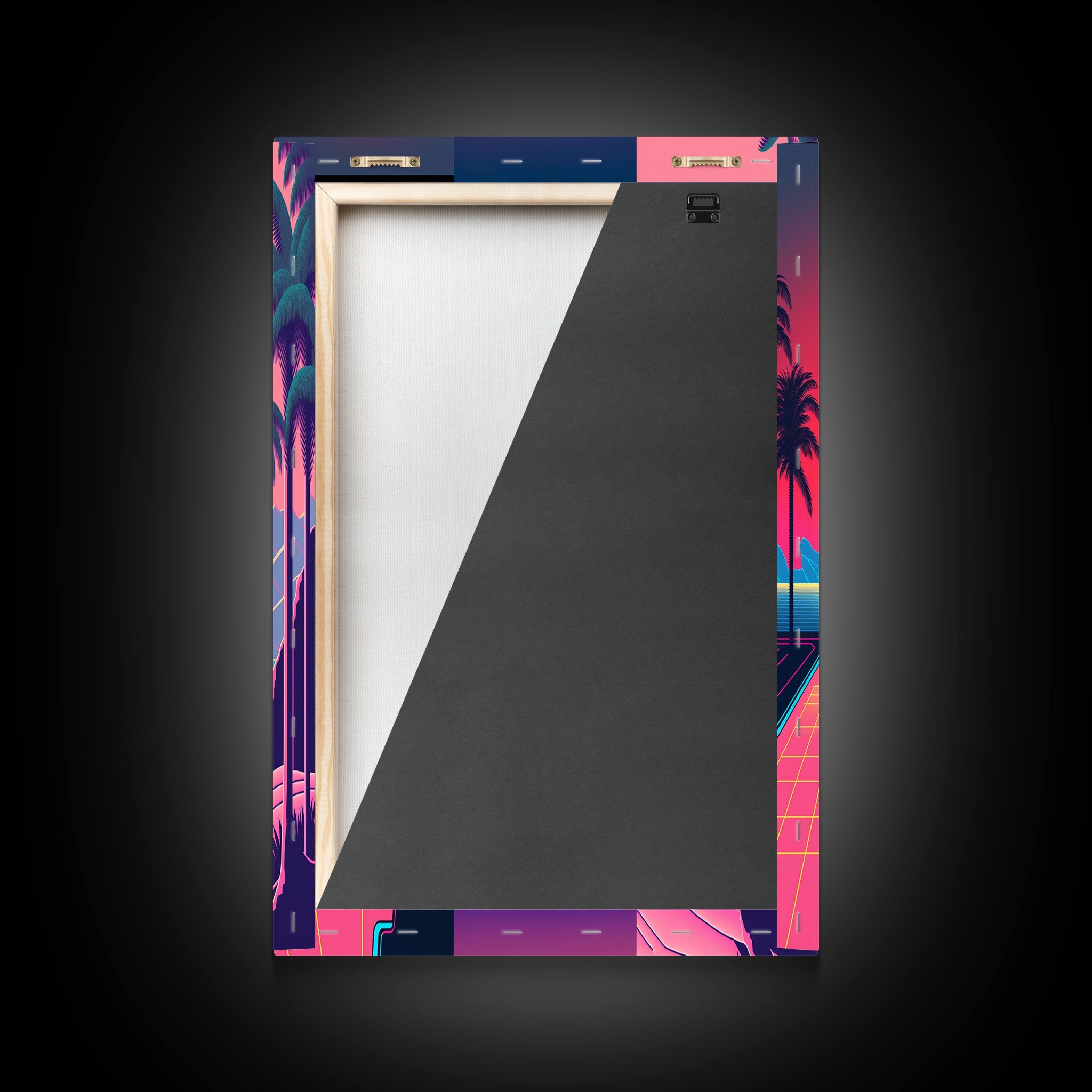 Retro 80s Synthwave Vaporwave – 3-Panel Canvas Wall Art | NuevArt