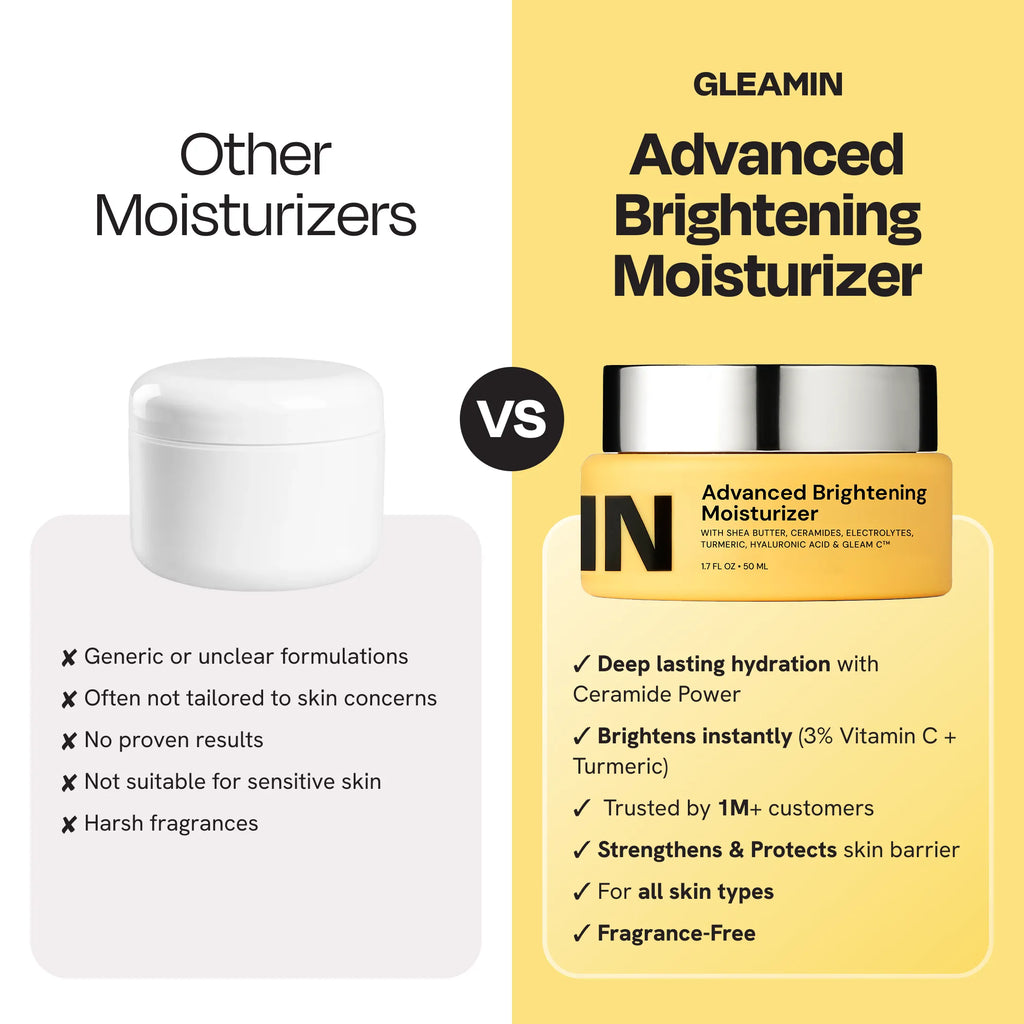 Gleamin Advanced Brightening Moisturizer – Vitamin C + Ceramides