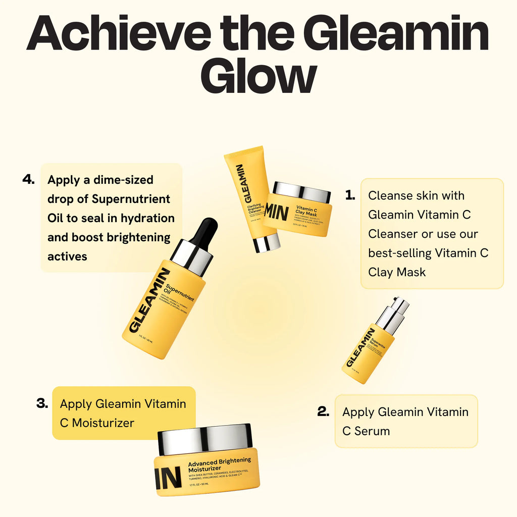 Gleamin Advanced Brightening Moisturizer – Vitamin C + Ceramides