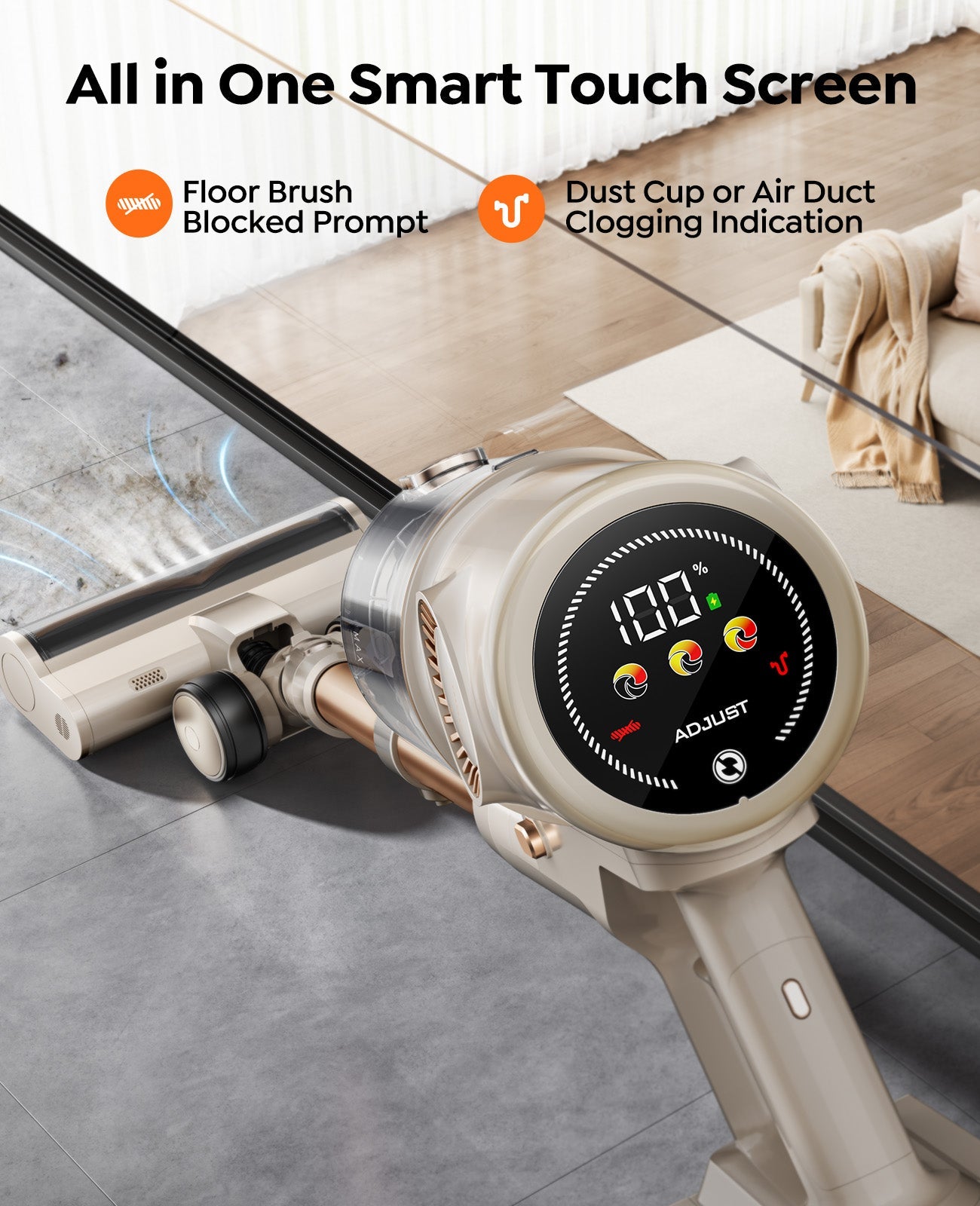 Honiture P7 Pro Cordless Stick Vacuum | 50KPA 600W 80-Min Runtime