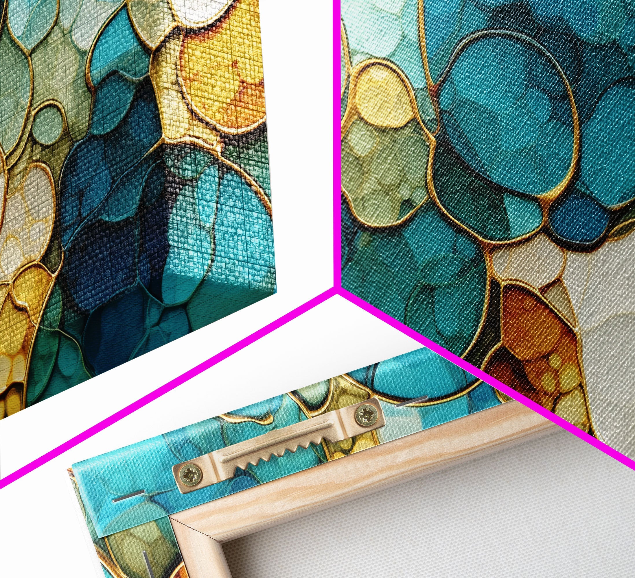 Vibrant Abstract 3-Piece Canvas Wall Art – Above Bed Decor | NuevArt