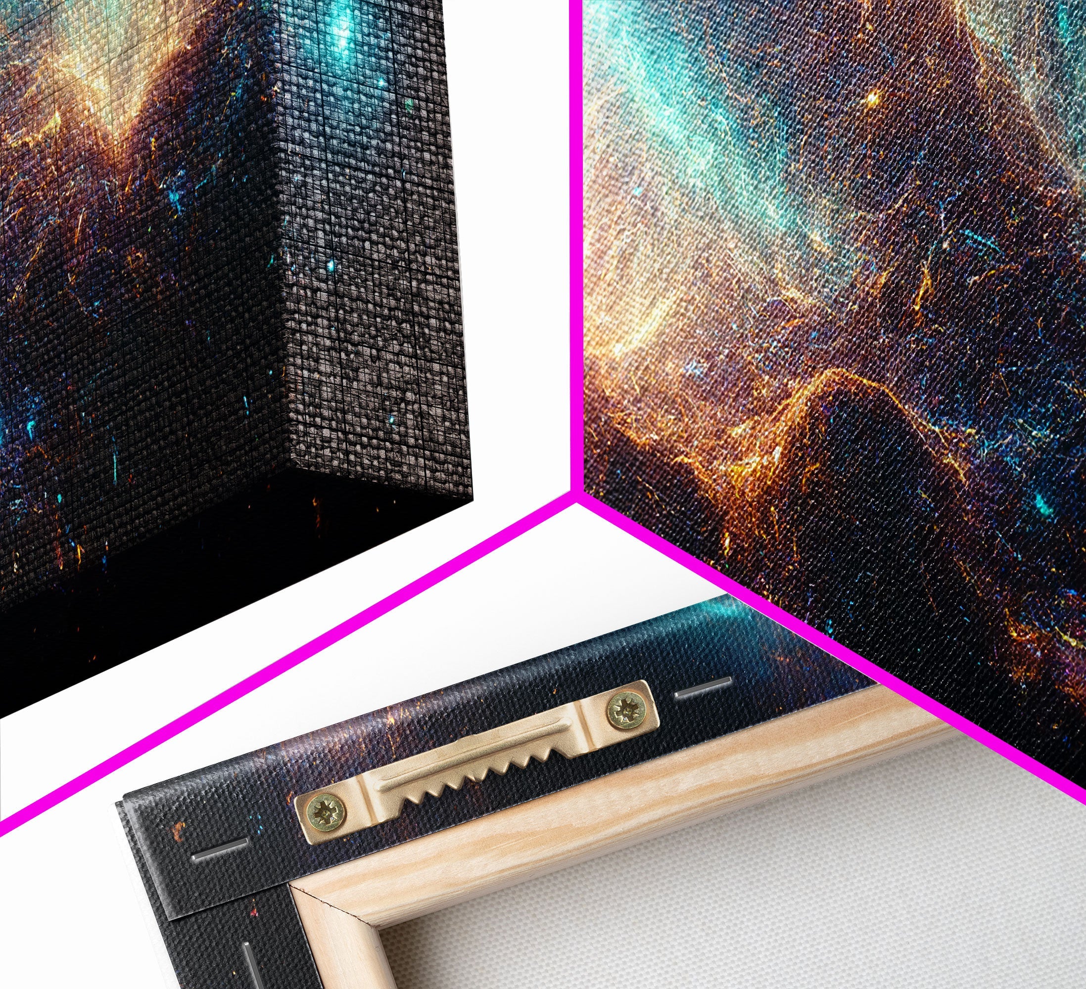 Galaxy of Stars – Sci-Fi String Theory 3-Piece Canvas Wall Art | NuevArt