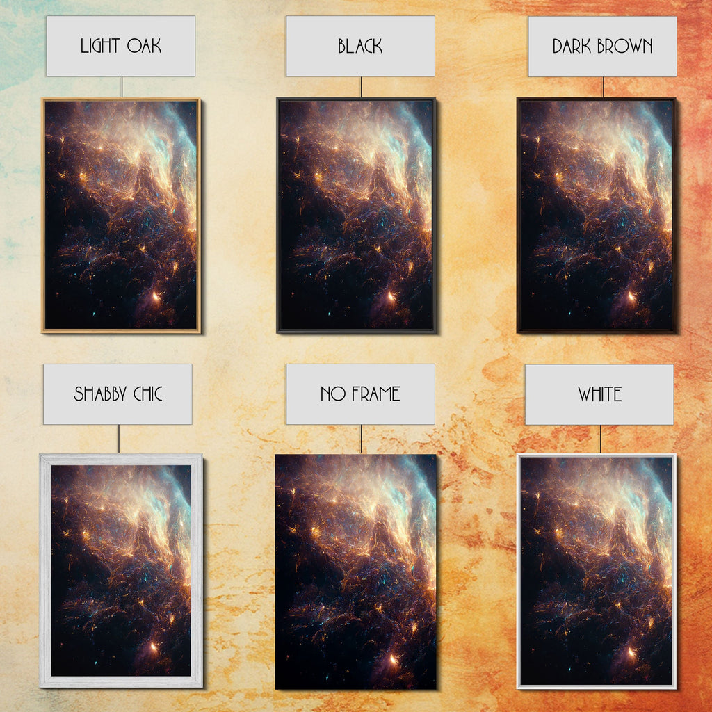 Galaxy of Stars – Sci-Fi String Theory 3-Piece Canvas Wall Art | NuevArt
