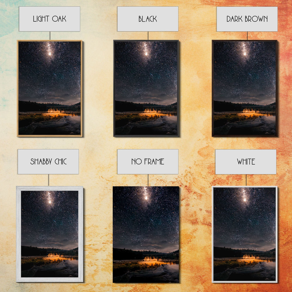 Starry Night Sky Over Montana – 3-Piece Canvas Wall Art | NuevArt