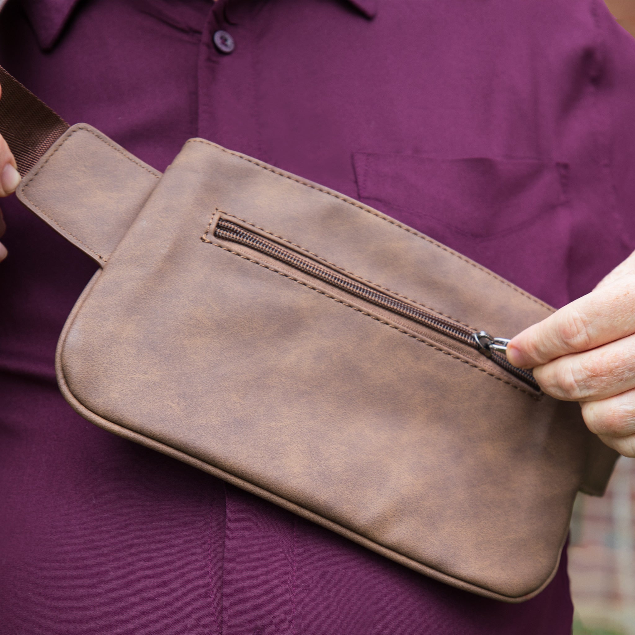 SYB EMF Protection Fanny Pack – Metro Vegan Leather | Shield Your Body