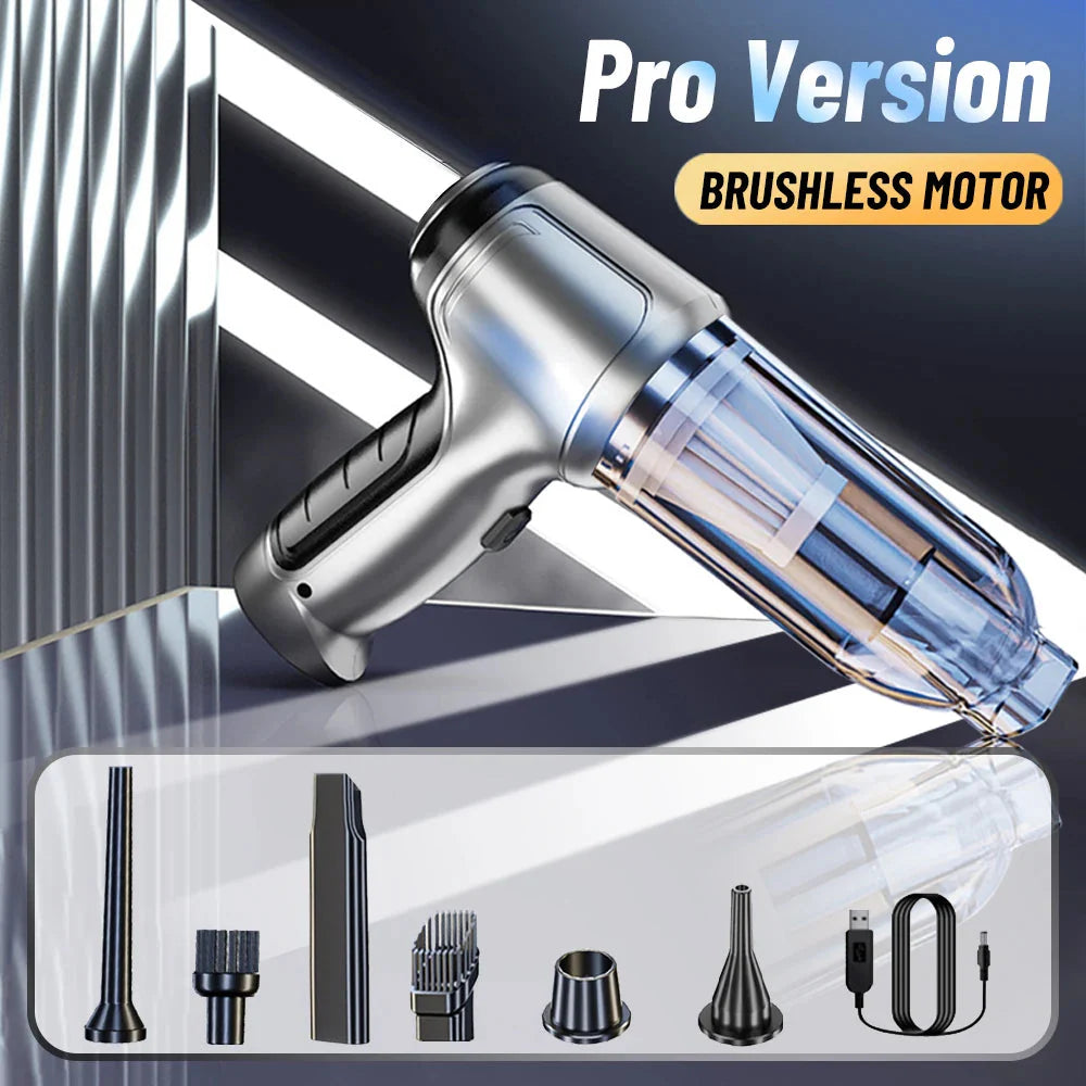 Cordless Car Vacuum Cleaner – 120W Portable & Blowable