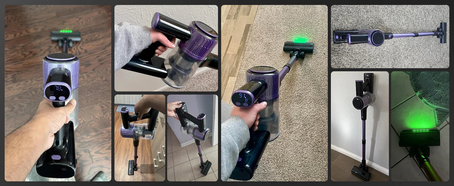 SuXiangVAC 55KPA Cordless Vacuum Cleaner | 10-in-1 | Pet Hair & Hard Floor