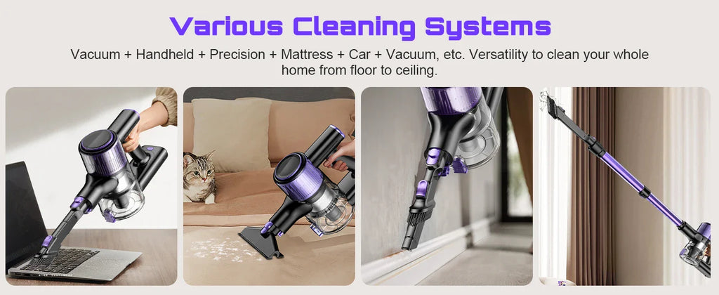 SuXiangVAC 55KPA Cordless Vacuum Cleaner | 10-in-1 | Pet Hair & Hard Floor