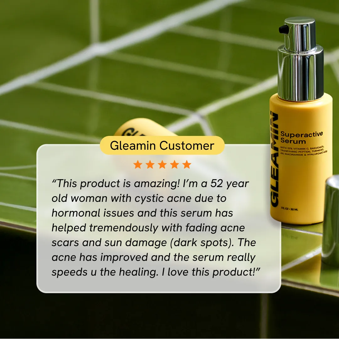 Gleamin Superactive Serum – 15% Vitamin C + Brightening Actives